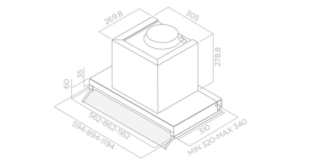Máy hút mùi Elica BOX IN PLUS BOX IN PLUS IXGL/A/120 - PRF0097797