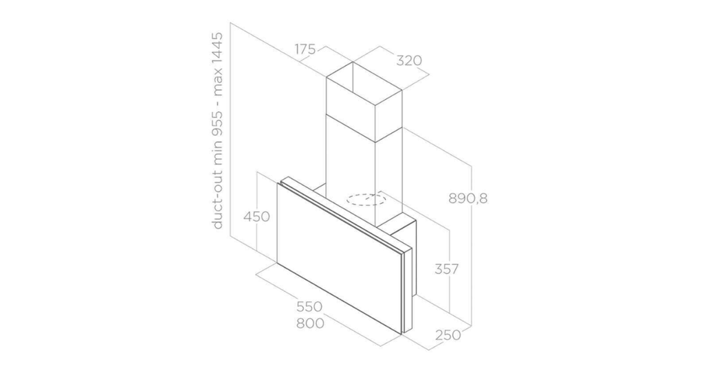 Máy hút mùi Elica PLAT WH/F/55 PRF0165707