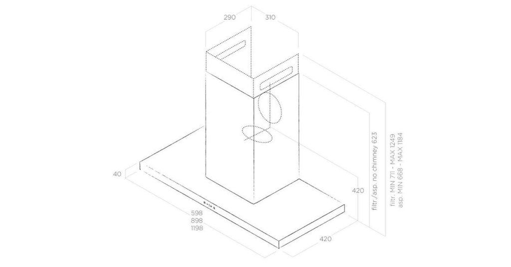 Máy hút mùi Elica THIN IX/A/120 PRF0144972