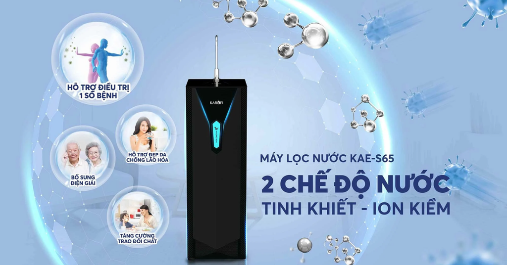 Máy lọc nước Hydro-Ion Karofi KAE-S65