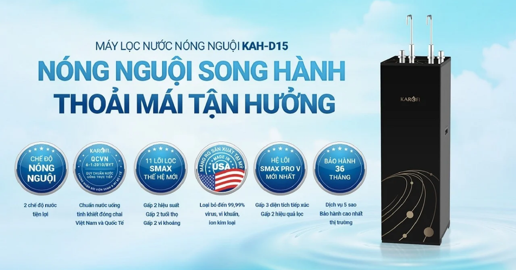 Máy lọc nước Karofi KAH-D15