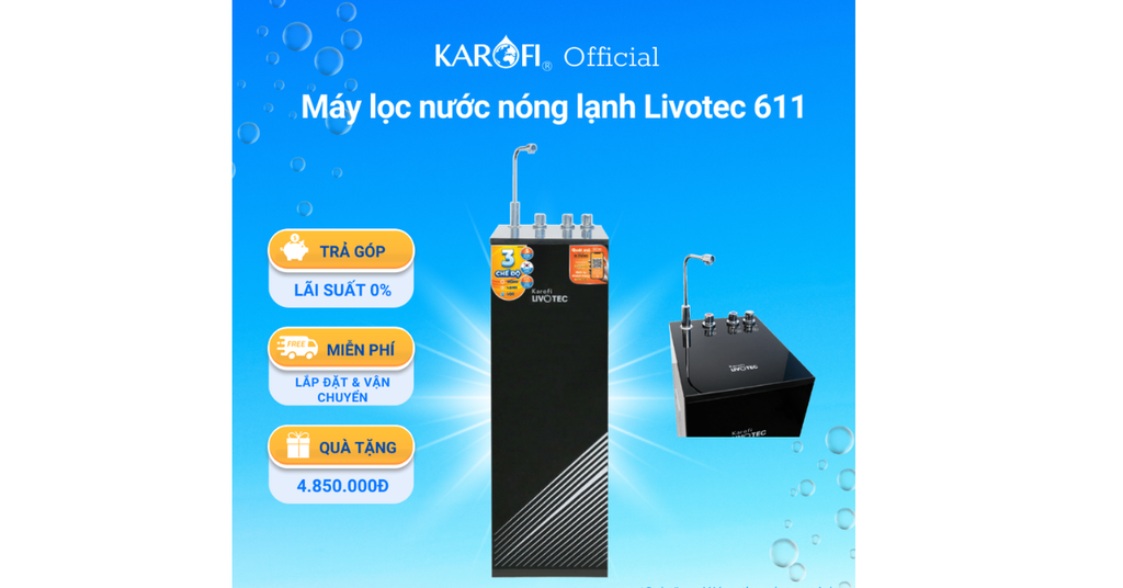 Máy lọc nước Karofi Livotec 611