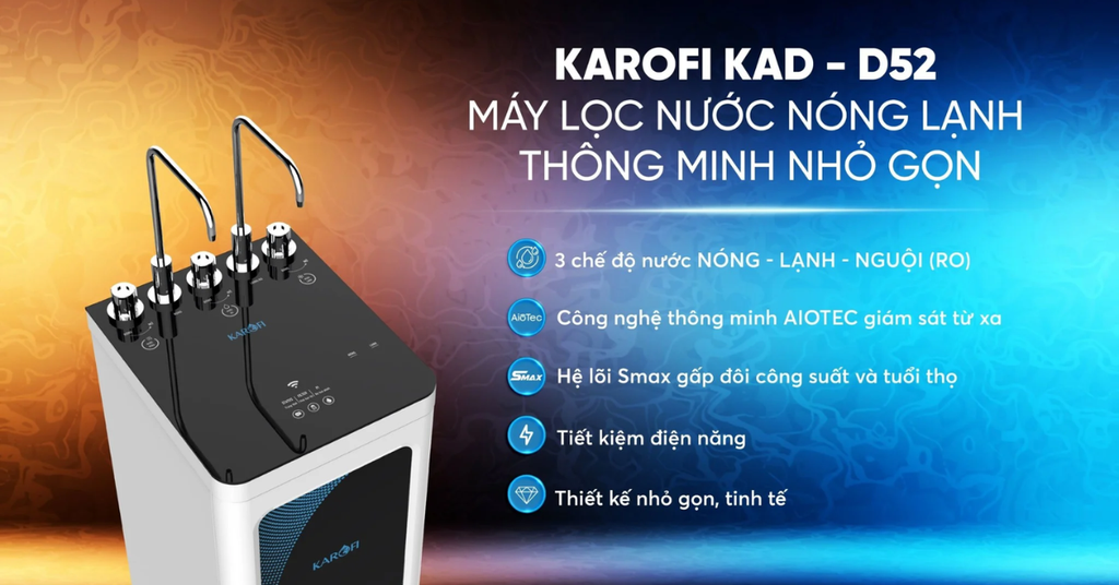 Máy lọc nước nóng lạnh Karofi KAD-D52