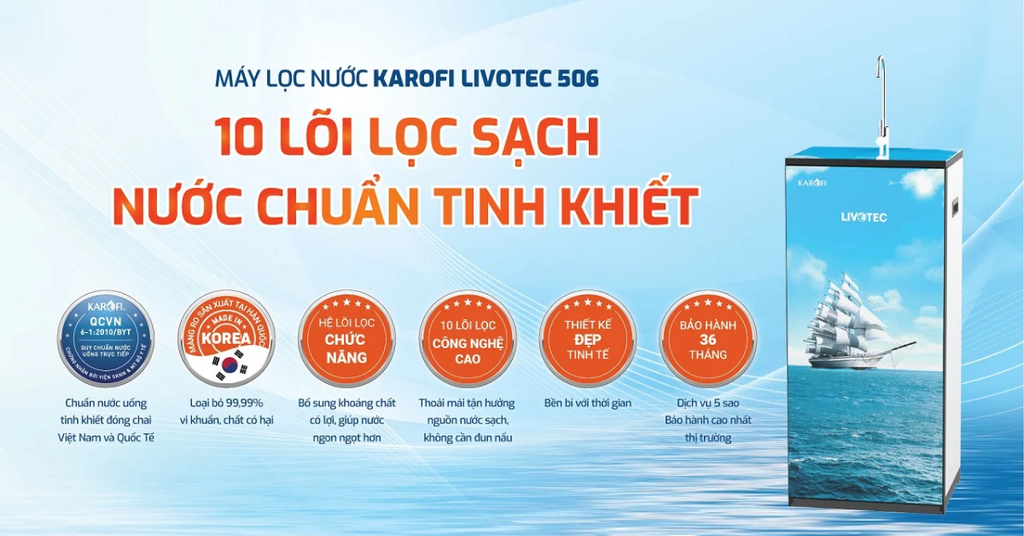 Máy lọc nước RO Karofi Livotec 506