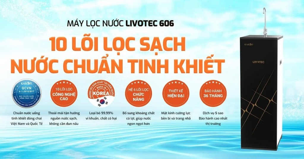 Máy lọc nước RO Karofi Livotec 606