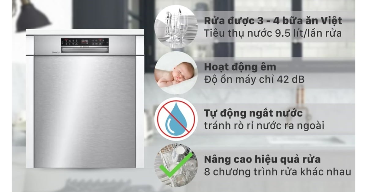 Đặc điểm nổi bật của Máy rửa chén Bosch SMU6ECS57E