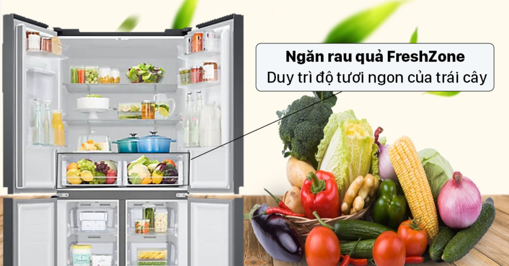 Ngăn rau củ Fresh Zone giữ ẩm tối ưu