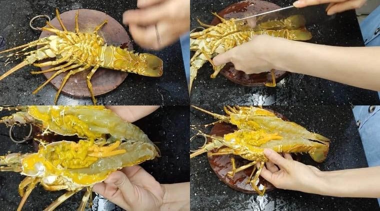 Sơ chế tôm hùm cẩn thận