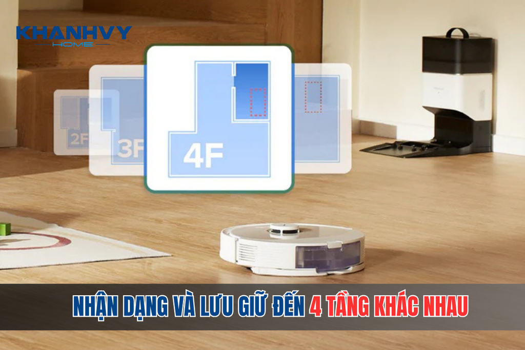 Nhận dạng và lưu trữ bản đồ lên đến 4 tầng khác nhau.