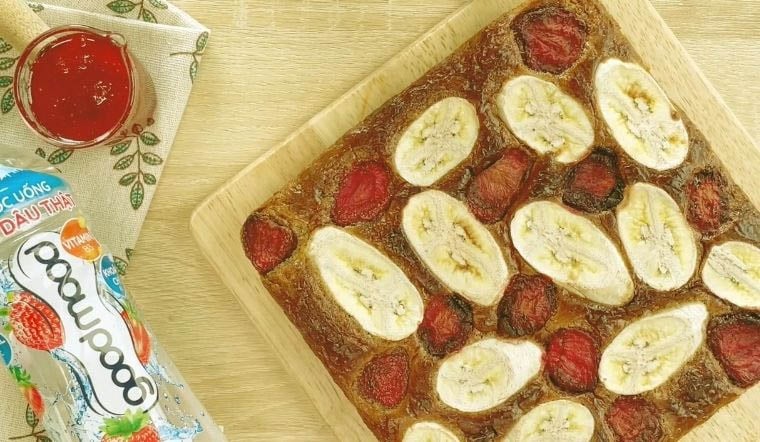 Bánh yến mạch dâu bằng nồi chiên không dầu
