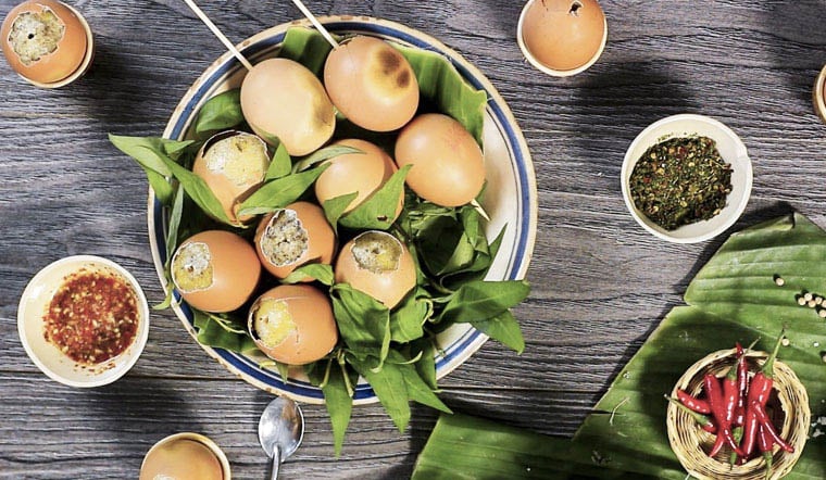 Trứng gà nướng thơm ngon