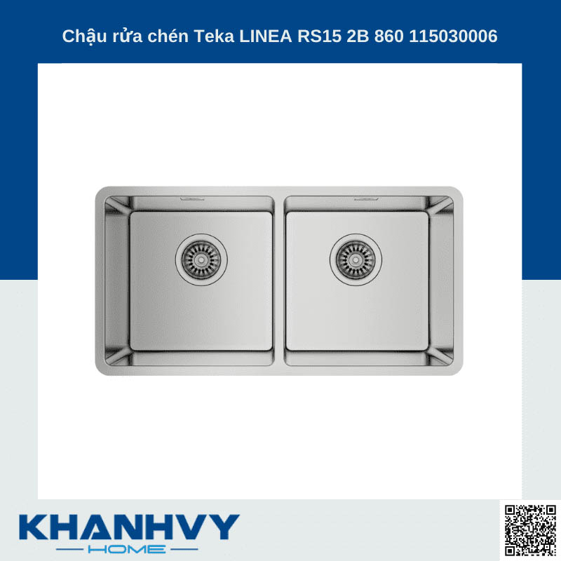 Chậu rửa inox TEKA BE LINEA RS15 2B 860 115030006