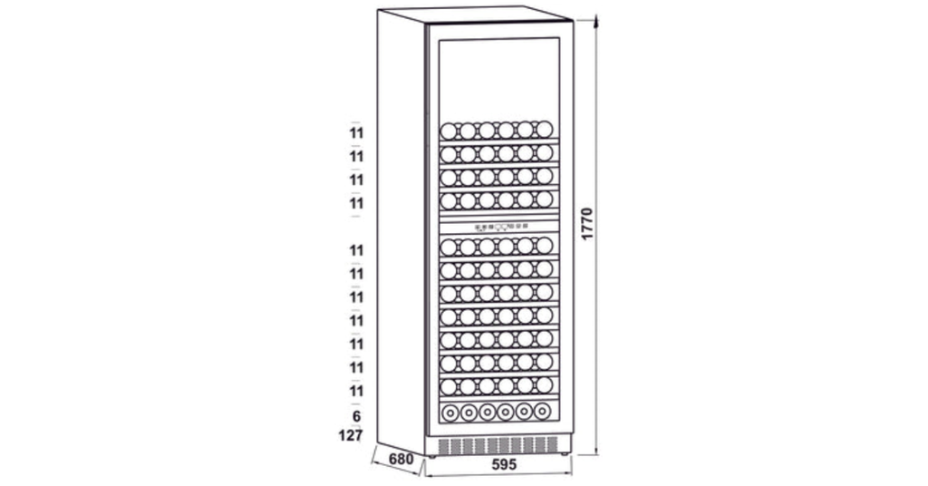 Tủ rượu Hafele HWC415FB âm tủ