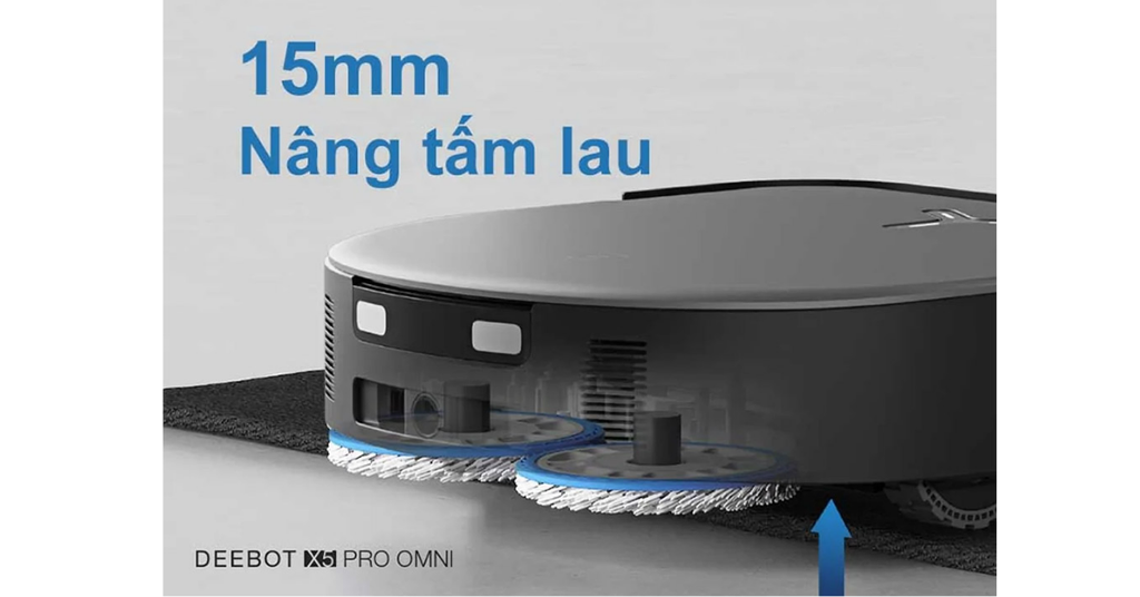 Tấm lau tự động nâng 15mm và tính năng lau cạnh TruEdge