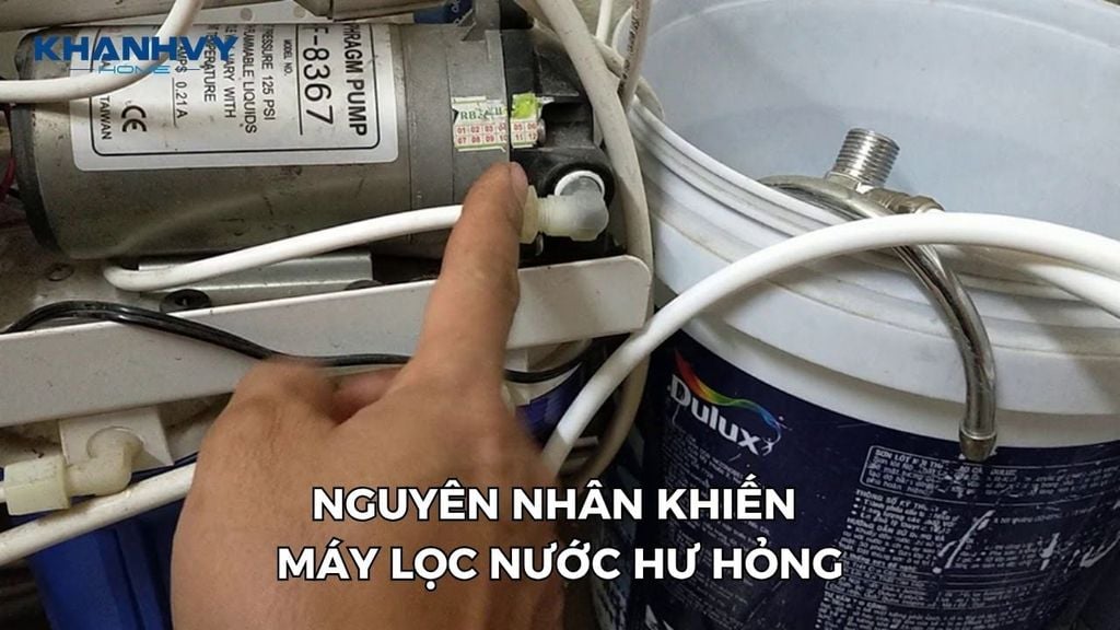 Nguyên nhân khiến máy lọc nước hư hỏng