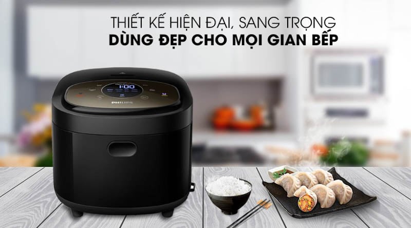 So với các sản phẩm khác, nồi cơm điện Philips được người dùng đánh giá cao nhờ kiểu dáng hiện đại, tôn lên vẻ đẹp của không gian bếp trong mỗi căn nhà