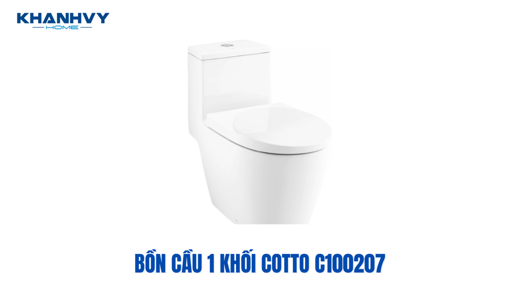 Mẫu bồn cầu 1 khối Cotto C100207 nắp đóng êm