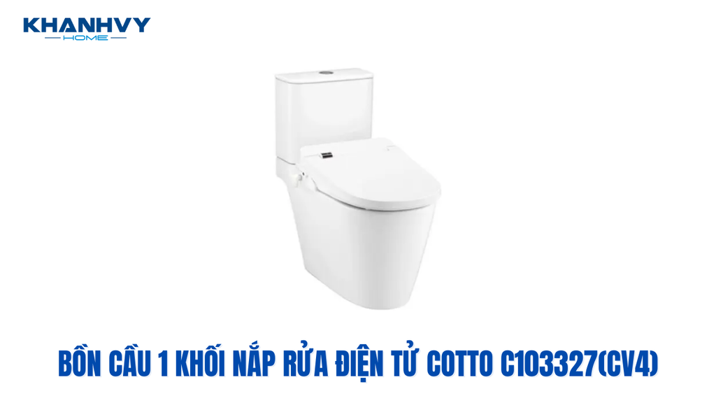 Bồn cầu 1 khối nắp rửa điện tử Cotto C103327(CV4)