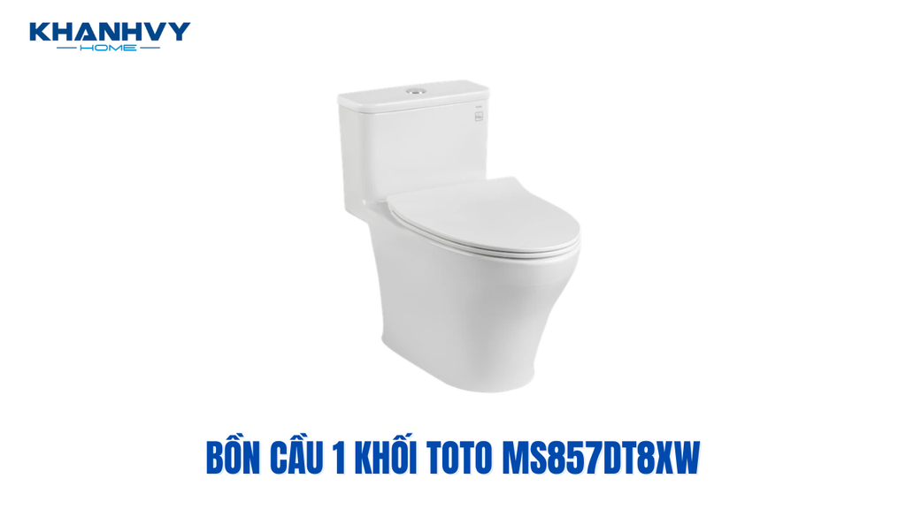 Mẫu bồn cầu 1 khối Toto MS857DT8XW kèm nắp đóng êm
