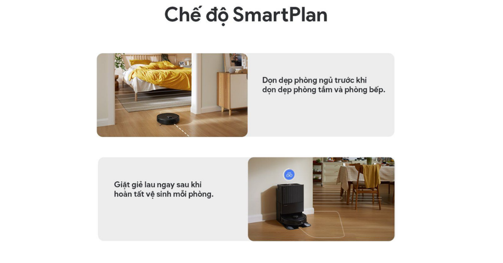 Trạm sạc đa chức năng với hệ thống giặt và sấy giẻ lau tự động