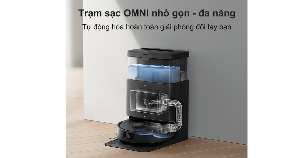 Trạm sạc OMNI đa năng – Tự động giặt và sấy khăn lau