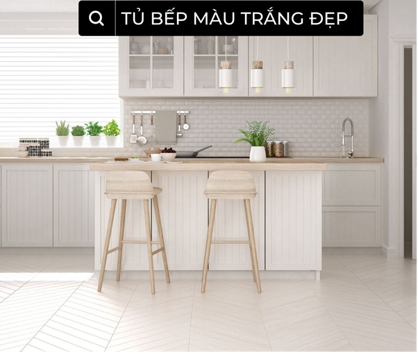 50+ Mẫu tủ bếp màu trắng đẹp dẫn đầu xu hướng 2023