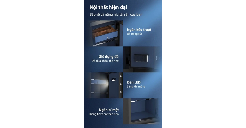 Thiết kế chắc chắn, thông minh bên trong két