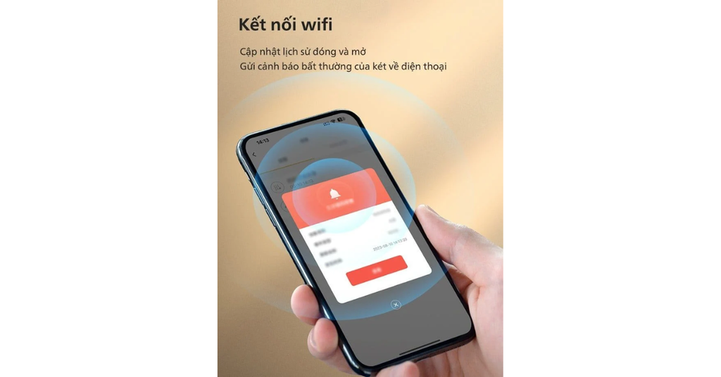Gửi cảnh báo bất thường của két về điện thoại