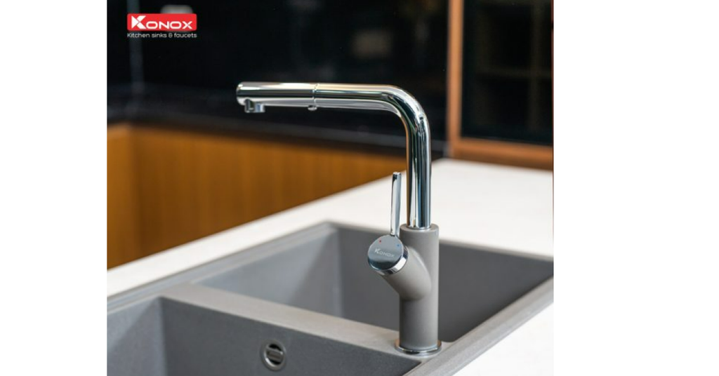 Vòi rửa bát Konox Artan Grey
