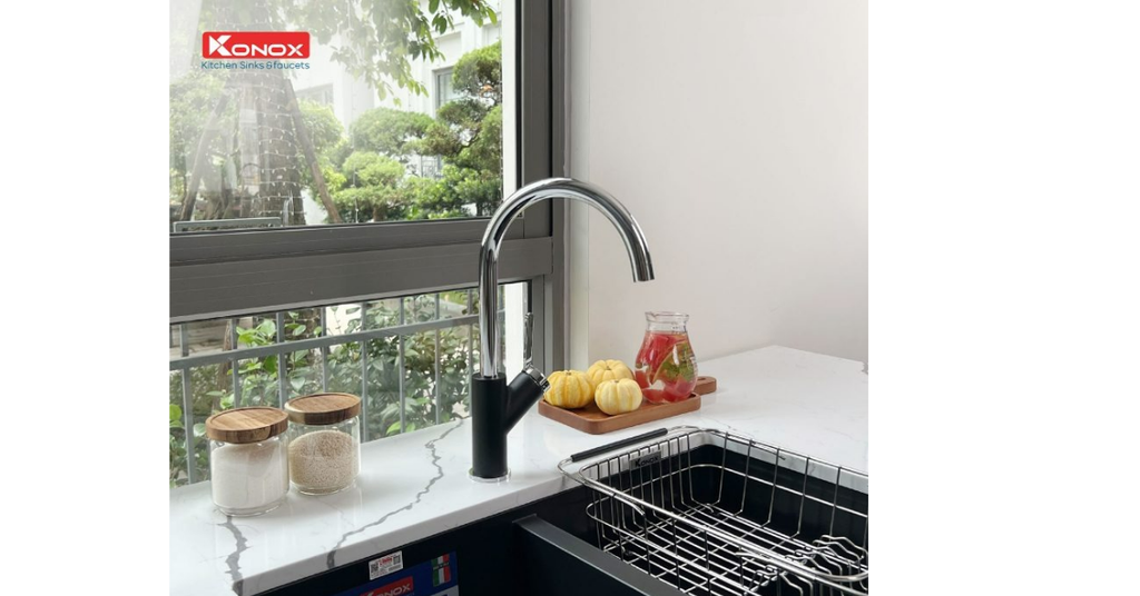 Vòi rửa bát Konox Modo Black
