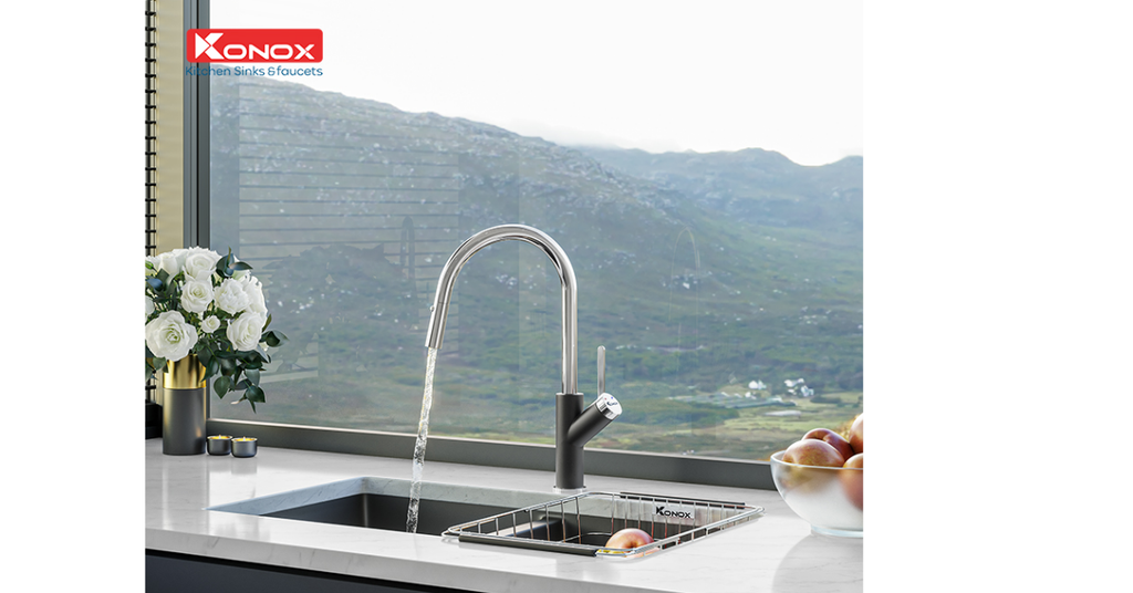 Vòi rửa bát Konox Ponte Black