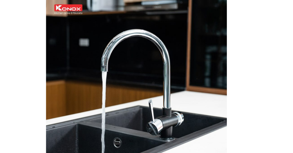 Vòi rửa bát Konox RO Trim-Water Black