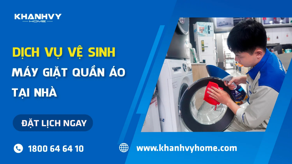 Quy trình vệ sinh máy giặt tại Khánh Vy Home