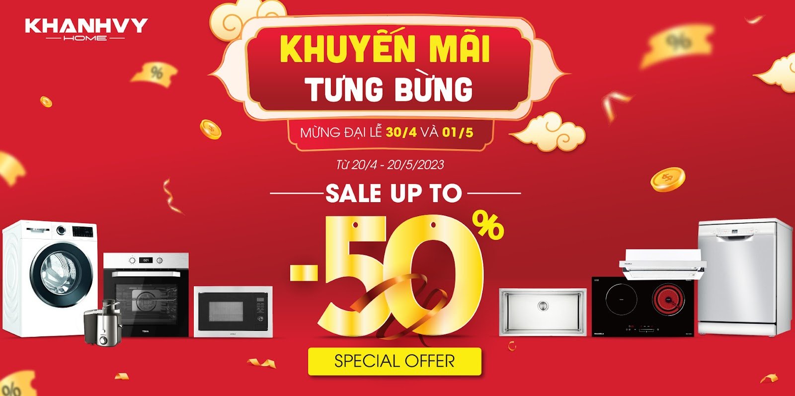 Khuyến mãi tưng bừng mừng đại lễ 30/4-1/5
