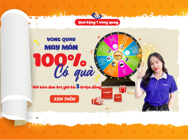Vòng quay may mắn 100% trúng thưởng