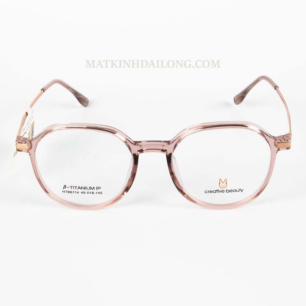 GỌNG KÍNH Creative Beauty HTB6114 NHỰA KIỂU TRÒN NỮ