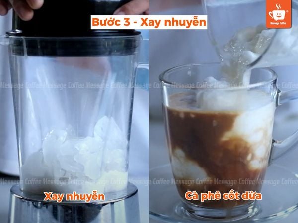 cách làm cafe cốt dừa