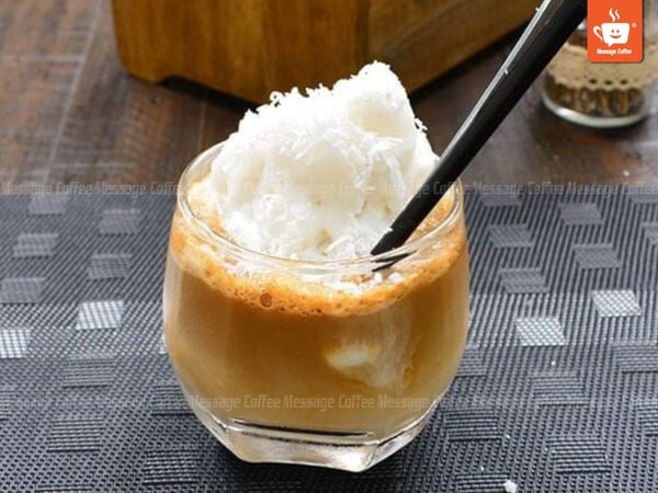 cách làm cafe cốt dừa nóng