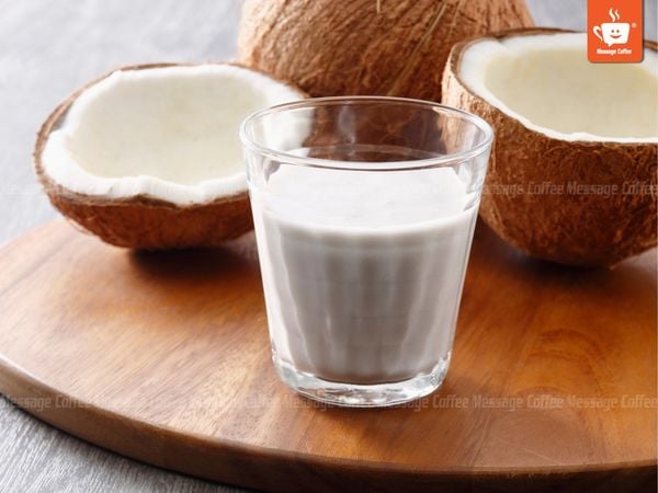 cách làm cafe cốt dừa nóng