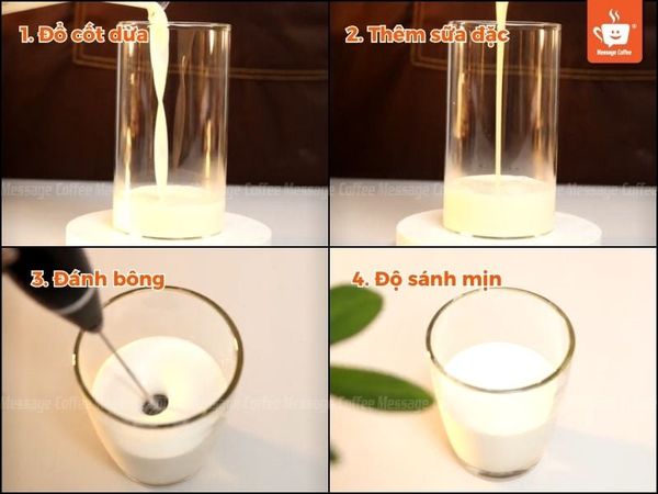 cách làm cafe cốt dừa