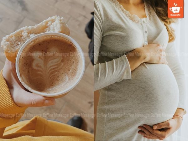 bầu uống cà phê sữa được không
