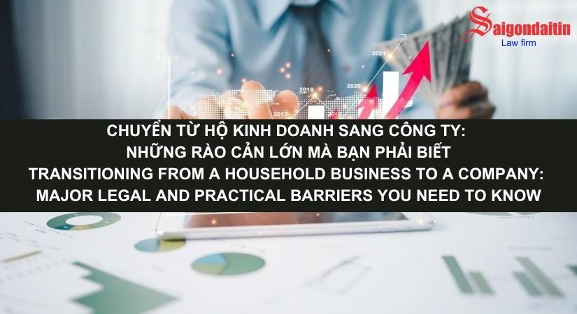 đồ họa miêu tả chuyển từ hộ kinh doanh sang công ty
