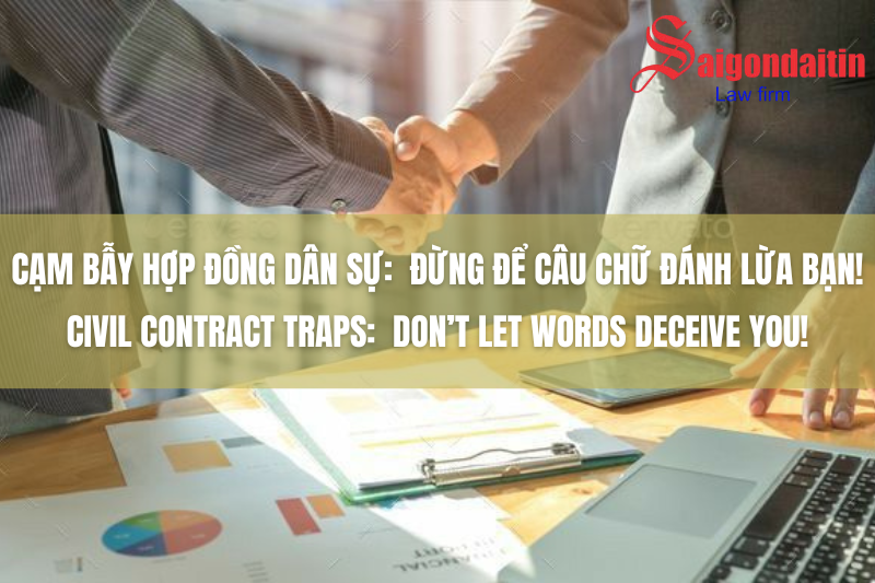 đồ họa miêu tả cảm bẫy hợp đồng dân sự