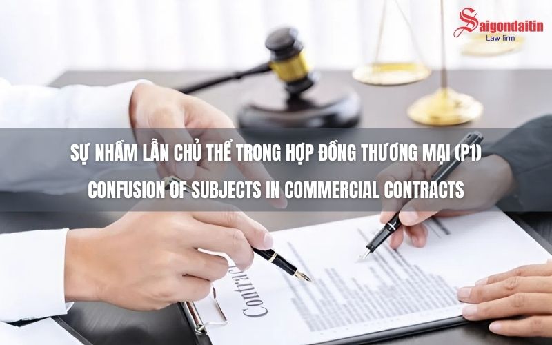 đồ họa miêu tả sự nhầm lẫn chủ thể trong hợp đồng thương mại