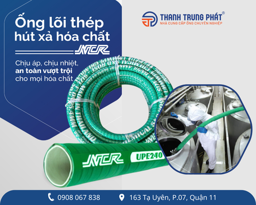 Cách chọn ống lõi thép hút xả hóa chất giúp tăng hiệu suất, giảm rủi ro