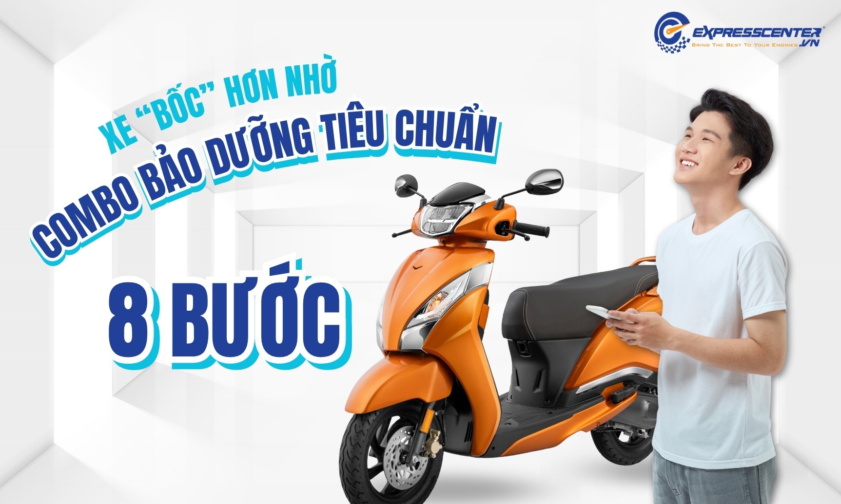 Xe chạy “bốc” hơn nhờ combo bảo dưỡng tiêu chuẩn cho xe tay ga