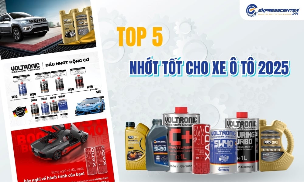 Top 5 nhớt tốt 2025 dành cho xe ô tô