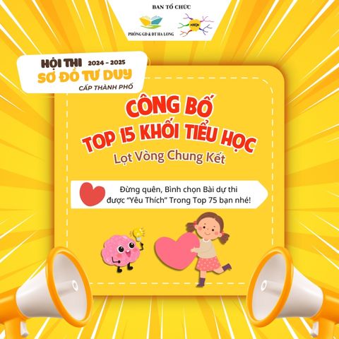 CÔNG BỐ TOP 15 BÀI DỰ THI XUẤT SẮC KHỐI TIỂU HỌC VÀO VÒNG CHUNG KẾT