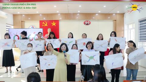 PHỐI HỢP TẬP HUẤN SẴN SÀNG CHO HỘI THI SƠ ĐỒ TƯ DUY CẤP THÀNH PHỐ CẨM PHẢ