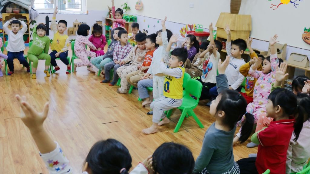 Thử tài não bộ của bé” tại Trường Mầm non Hoa Hồng